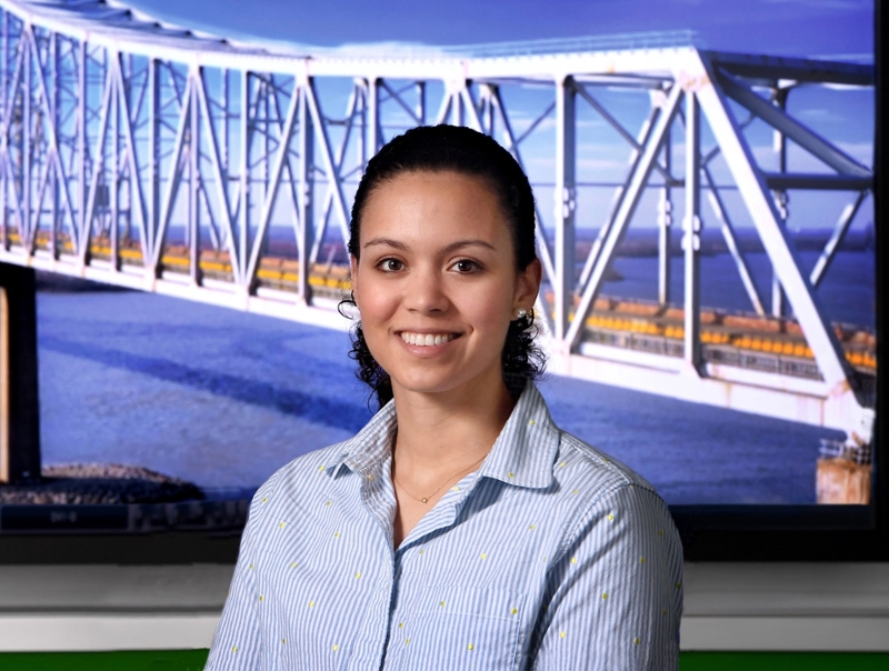 Portrait of Rowan University researcher and professor of civil engineering Adriana Trias Blanco