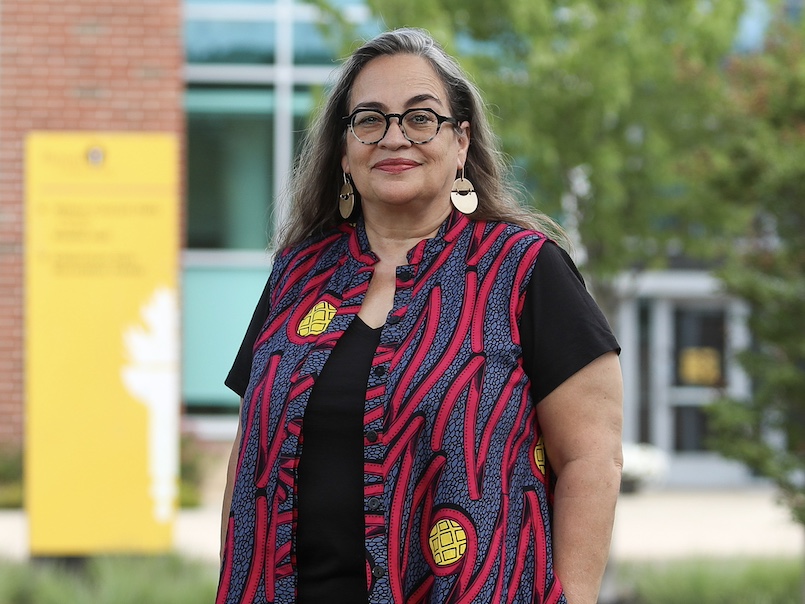 Portrait of Shelly Zion in environmental setting on the Glassboro campus