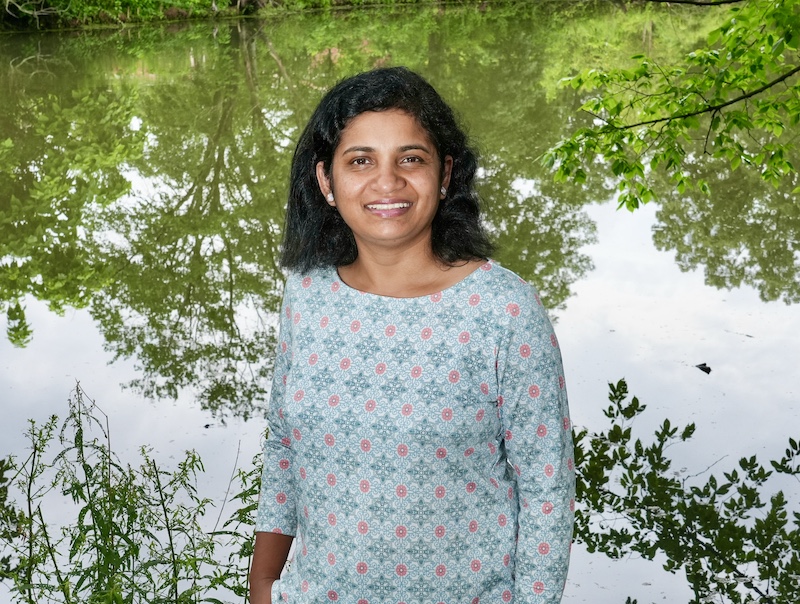 Portrait of environmental scientist Thivanka Ariyarathna