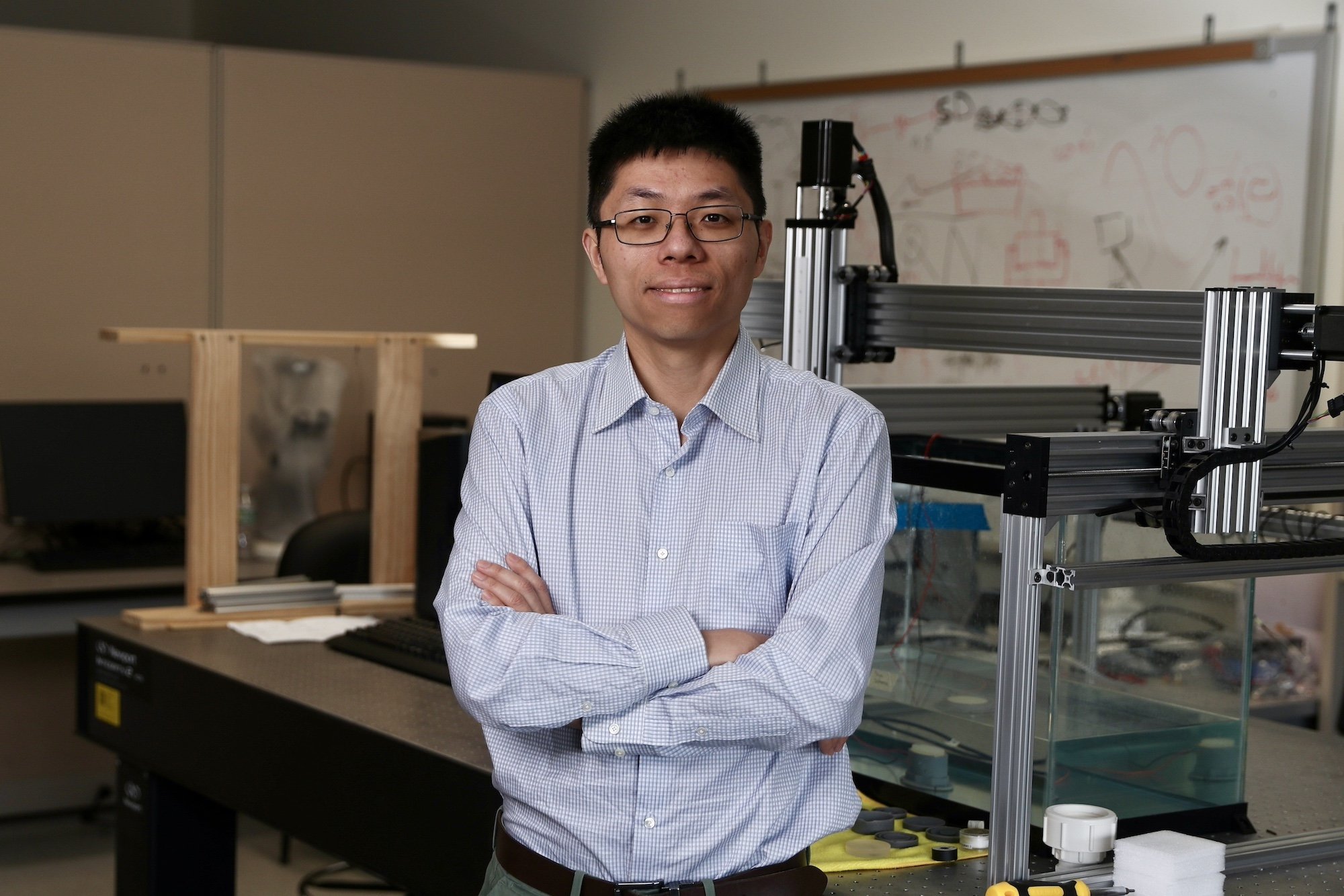 Chen Shen in his lab